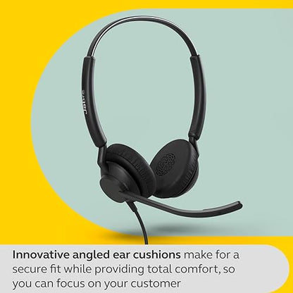 Jabra Engage 40 Wired Stereo Headset - Noise-Cancelling 2-Mic Technology and USB-C Cable, Ultra-Lightweight - Works with All Leading Unified Communications Platforms Such As Zoom, Unify - Black Stereo UC (USB-A)