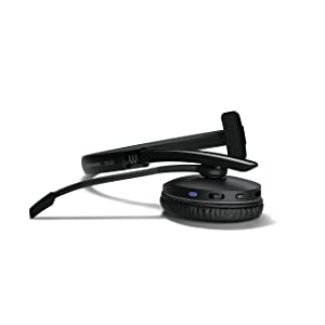 EPOS | Sennheiser Adapt 230 (1000881) Single Sided Headset, Wireless, Dual-Connectivity Bluetooth, USB-A Dongle Included, UC Optimized and Microsoft Teams Certified, Black Single Sided USB-A