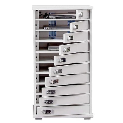 Lapcabby Lyte 10Md 10 Device Locker with 10 Individual Doors and Code Locks