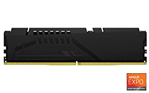 Kingston Technology Fury Beast 32GB (2x16GB) 6000MT/s DDR5 CL36 Desktop Memory Kit of 2 | AMD Expo | Plug N Play | KF560C36BBEK2-32, Black 6000MT/s 32GB (2x16GB)