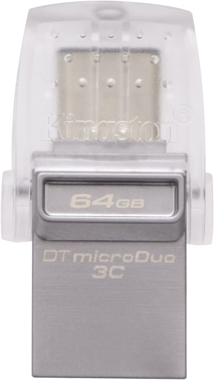 Kingston Digital 64GB Data Traveler Micro Duo USB 3C Flash Drive (DTDUO3C/64GB)