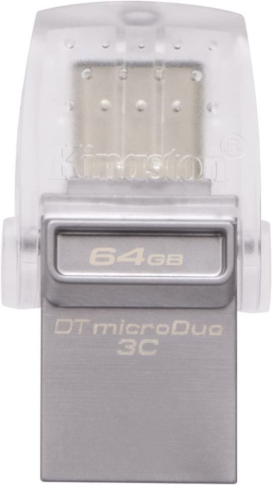 Kingston Digital 64GB Data Traveler Micro Duo USB 3C Flash Drive (DTDUO3C/64GB)