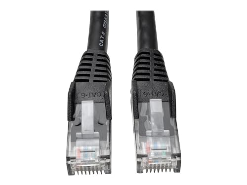 Tripp Lite 30ft Cat6 Patch Cable M/m Black Gigabit Molded Snagless Pvc Rj45