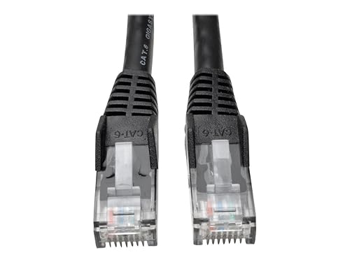 Tripp Lite Eaton Series Cat6 Gigabit Snagless Molded (UTP) Ethernet Cable (RJ45 M/M), PoE, Black, 50 ft. (15.24 m) - for Network Device - 50ft - 1 x RJ-45 Male Network - 1 x RJ-45 Male Network - Black