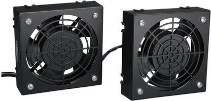 Tripp Lite Wall-Mount Roof Fan Kit, 2 High-Performance Fans, 120V, 210 CFM, 5-15P Plug, 2-Year Warranty (SRFANWM)
