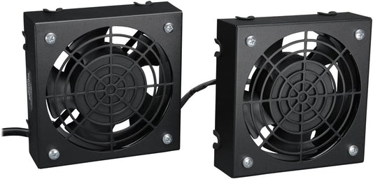 Tripp Lite Wall-Mount Roof Fan Kit, 2 High-Performance Fans, 120V, 210 CFM, 5-15P Plug, 2-Year Warranty (SRFANWM)