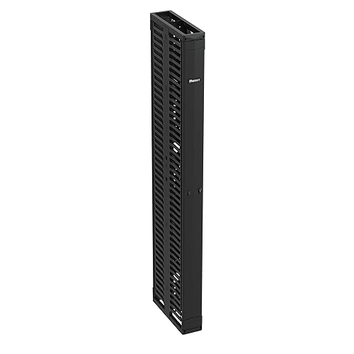 Panduit PatchRunner 2 PR2VD06 Dual-Sided Vertical Cable Manager, Steel, 7 ft H x 6 in W, Black
