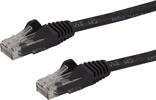 StarTech.com 150ft CAT6 Ethernet Cable - Black CAT 6 Gigabit Ethernet Wire -650MHz 100W PoE RJ45 UTP Network/Patch Cord Snagless w/Strain Relief Fluke Tested/Wiring is UL Certified/TIA (N6PATCH150BK) Black 150 ft / 45.7 m 1 Pack