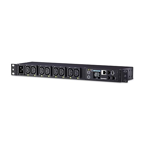 CyberPower PDU81006 Switched Metered-by-Outlet PDU, 200-240V/20A, 8 Outlets, 1U Rackmount