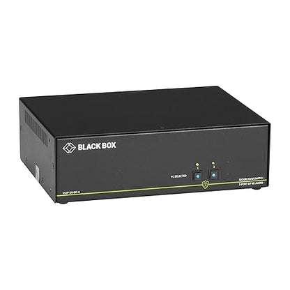 Black Box NIAP 3.0 Secure 2-Port Single-Head DisplayPort KVM Switch - 2 Computer(s) - 1 Local User(s) - 3840 x 2160 - 4 x USB - 3 x DisplayPort - Desktop - TAA Compliant