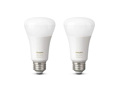 Philips Hue White Ambiance A19 2 Pack with Bluetooth