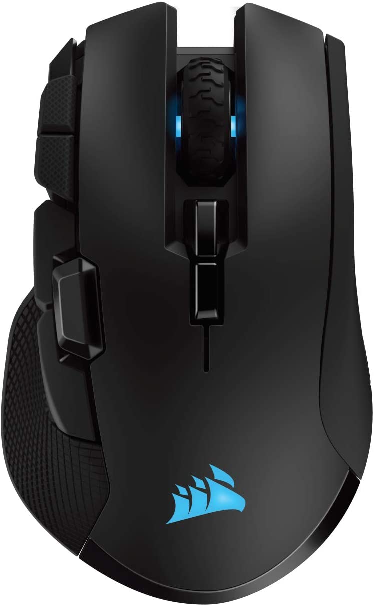 Corsair Ironclaw Wireless RGB - FPS and MOBA Gaming Mouse - 18,000 DPI Optical Sensor - Sub-1 ms SLIPSTREAM Wireless Wireless Mouse