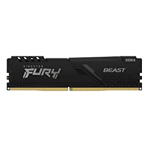 Kingston FURY Beast 64GB (4x16GB) 2666MHz DDR4 CL16 Desktop Memory Kit of 4 KF426C16BBK4/64,Black Black 64GB (4x16GB) 2666MHz Ram Only
