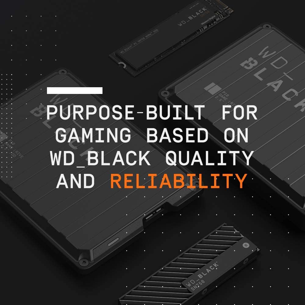Western digital WD_BLACK 4TB P10 Game Drive - Portable External Hard Drive HDD, Compatible with Playstation, Xbox, PC, &amp; Mac - WDBA3A0040BBK-WESN 4TB Game Drive for PC, Playstation &amp; Xbox