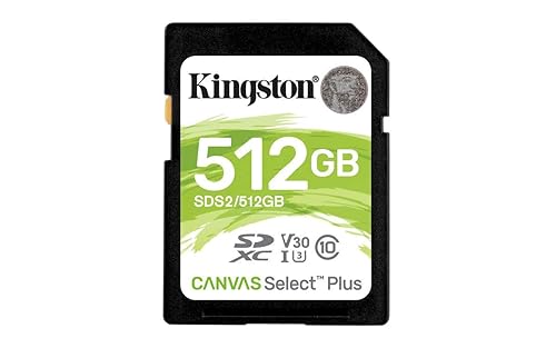 Kingston 512GB SDXC Canvas Select Plus 100R C10 UHS-I U3 V30 (SDS2/512GBCR)