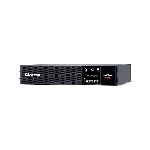 CyberPower PR3000RTXL2UAN Smart App Sinewave UPS System, 3000VA/3000W, 9 Outlets, 2U Rack/Tower, RMCARD205 Pre-Installed, EBM Option