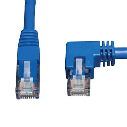 Tripp Lite N204-005-BL-RA 5-Feet Blue Cat6 Gigabit Right Angle to Straight Patch Cable, 5-Feet 5 feet Right Angle Side