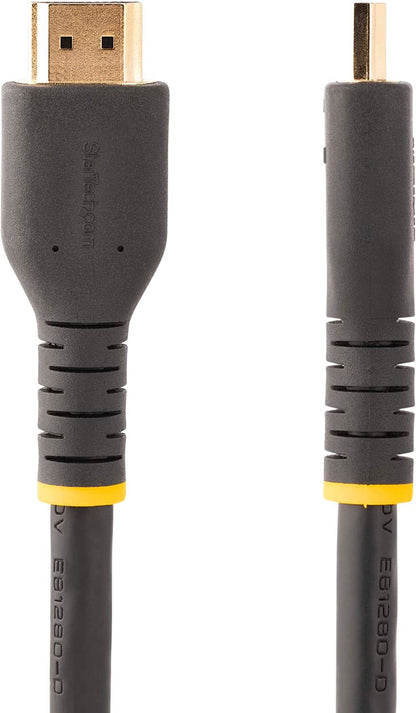 StarTech.com 30ft Active HDMI Cable w/Ethernet - HDMI 2.0 4K 60Hz UHD - Rugged HDMI Cord w/Aramid Fiber - Durable High Speed HDMI Cable - Heavy-Duty HDMI 2.0 Cable (RH2A-10M-HDMI-CABLE)
