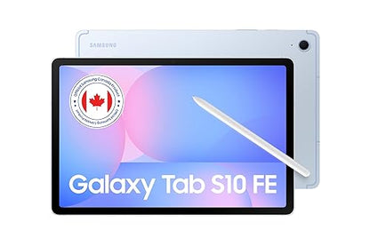 Samsung Galaxy Tab S10 FE Light Blue 128GB - AI Tablet, 10.9", 90Hz, 13MP Camera, IP68, S Pen Included (CAD Version & Warranty) Light Blue 128GB Tab S10 FE Tablet Only