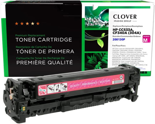 Clover imaging group Clover Remanufactured Toner Cartridge Replacement for HP CC533A (HP 304A) | Magenta Magenta 2,800