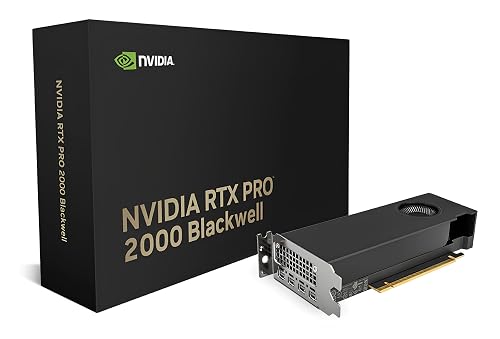 NVIDIA RTX PRO 2000 Blackwell Professional Workstation GPU — 16GB GDDR7 ECC | 4352 CUDA Cores | 4th Generation Tensor & RT Core | AI Acceleration & Graphics | PCIe Gen 5 | Dual
