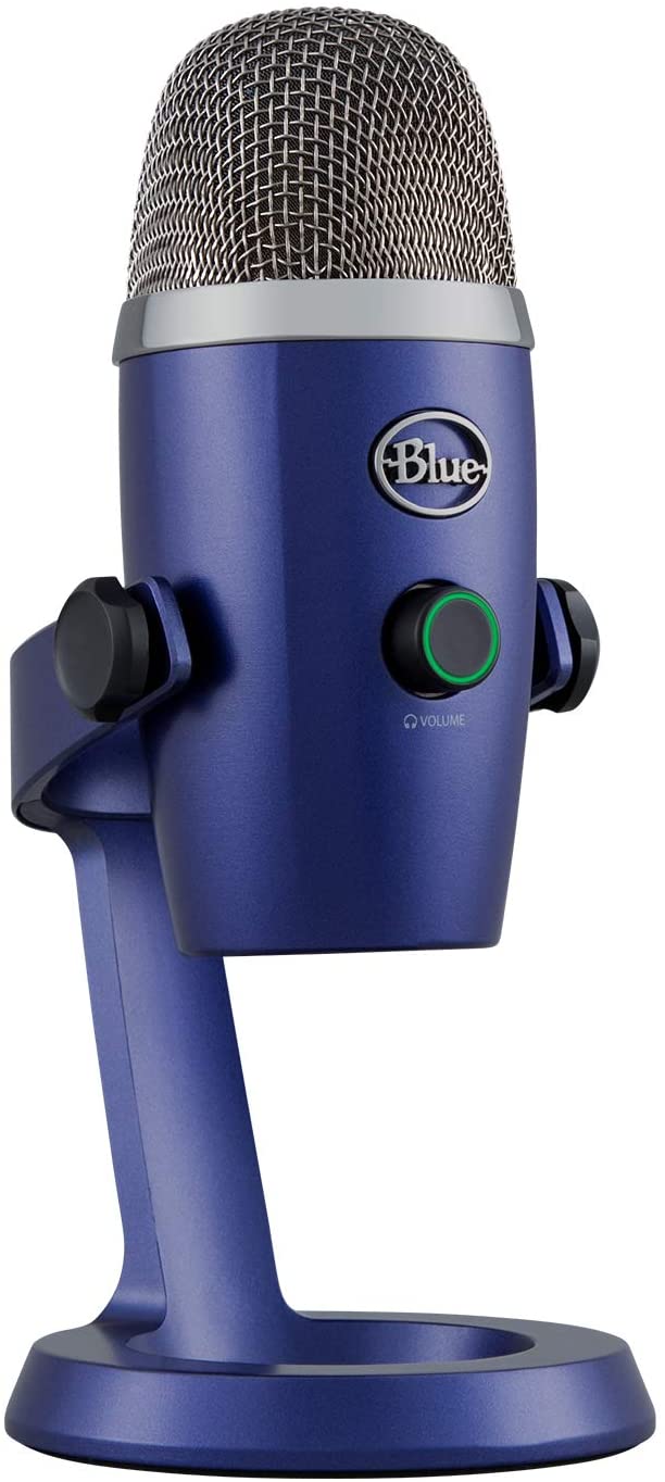 Blue microphones Blue Yeti Nano Premium USB Microphone for Recording, Streaming, Gaming, Podcasting on PC and Mac, Condenser Mic with Blue VO!CE Effects, Cardioid and Omni, No-Latency Monitoring - Vivid Blue Vivid Blue Microphone