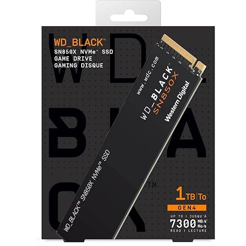 WD Black SN850X 1 TB Solid State Drive - M.2 2280 Internal - PCI Express NVMe (PCI Express NVMe 4.0) - Black - Retail