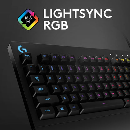 Logitech G213 Gaming Keyboard with Dedicated Media Controls, 16.8 Million Lighting Colors Backlit Keys, Spill-Resistant and Durable Design, Black