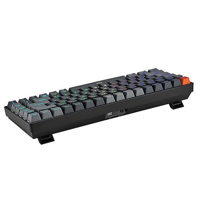 Adesso EasyTouch 1000 RGB Multi-OS Mini Mechanical Keyboard, Wired/Wireless/Bluetooth, QMK/VIA Programmable, Hot-Swappable, Red Switches, Copilot AI Key, Mac/Windows Compatible
