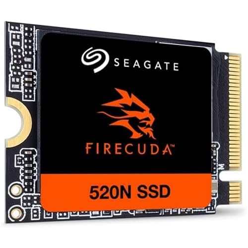 Seagate FireCuda 520N SSD 2TB SSD - M.2 2230-S2, PCIe Gen4 ×4 NVMe 1.4, speeds up to 5000MB/s, Compatible with Steam Deck, Microsoft® Surface, Laptop, with Rescue Services (ZP2048GV3A002) 2TB 520N