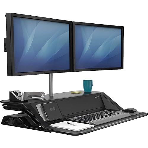 Fellowes Lotus DX sit-Stand Workstation - Stand for LCD Display/Keyboard/Mouse - Black