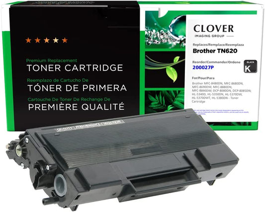 Clover imaging group Clover Remanufactured Toner Cartridge Replacement for Brother TN620 | Black 3,000 Black