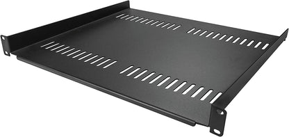 StarTech.com 1U Server Rack Shelf - Universal Vented Rack Mount Cantilever Tray for 19" Network Equipment Rack &amp; Cabinet - Heavy Duty Steel - Weight Capacity 44lb/20kg - 16" Deep Shelf (CABSHELF116V) 1U 16" Depth Rack Shelf