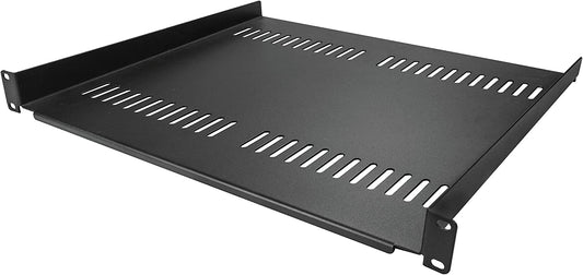 StarTech.com 1U Server Rack Shelf - Universal Vented Rack Mount Cantilever Tray for 19" Network Equipment Rack &amp; Cabinet - Heavy Duty Steel - Weight Capacity 44lb/20kg - 16" Deep Shelf (CABSHELF116V) 1U 16" Depth Rack Shelf