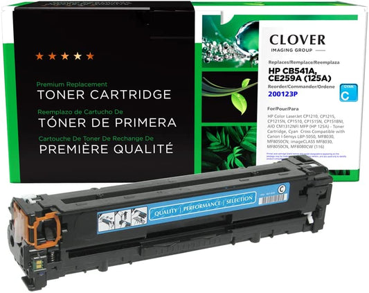 Clover imaging group Clover Remanufactured Toner Cartridge Replacement for HP CB541A (HP 125A) | Cyan Cyan 1,400