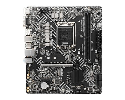 MSI PRO H610M-G ProSeries Motherboard (Support 14th/13th/12th Gen Intel Processors, LGA 1700, DDR5, PCIe 4, 1Gbps LAN, M.2, SATA 6G, USB 3.2 Gen1, mATX)
