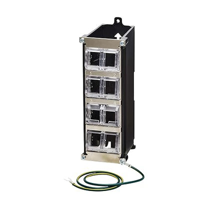 Tripp Lite 8-Port DIN-Rail Snap-in Keystone Jack Mounting Module with Grounding, Attaches to Standard 35 Millimeter (mm) DIN Rail with no Tools, TAA Compliant, Manufacturer's Warranty (N063-008-ENC)