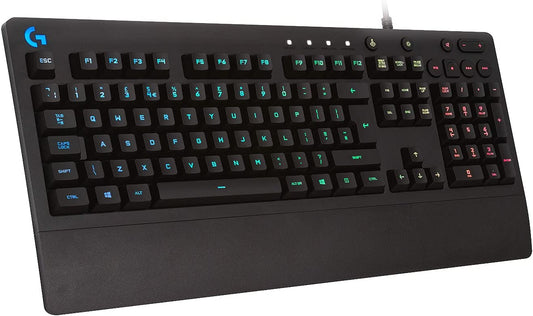 Logitech G213 Gaming Keyboard with Dedicated Media Controls, 16.8 Million Lighting Colors Backlit Keys, Spill-Resistant and Durable Design, Black