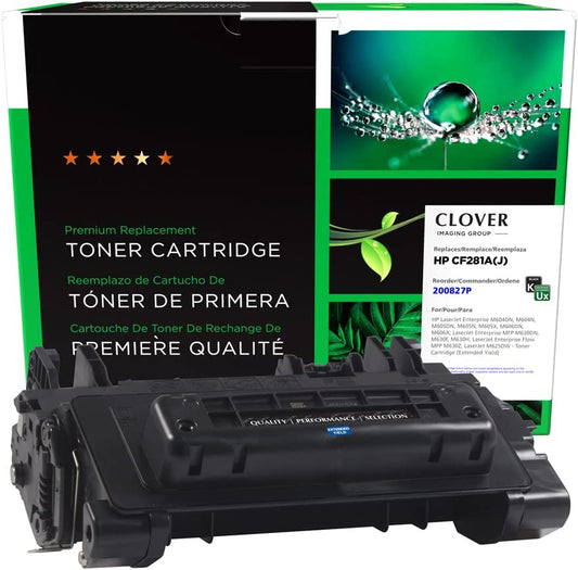 Clover imaging group Clover Remanufactured Toner Cartridge for HP 81A Extended Yield CF281A(J) | Black