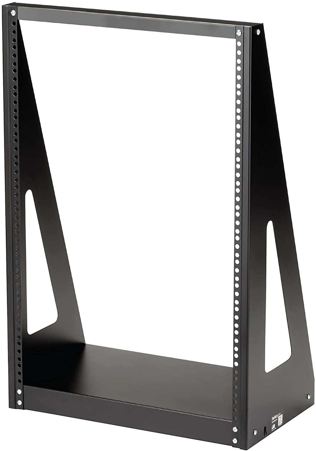 StarTech.com 16U Open Frame Network Rack - 19" 2 Post Free Standing Desktop Rack for Computer, AV, Media, IT Equipment for Server Room (2POSTRACK16) Black 16U 16u Rack