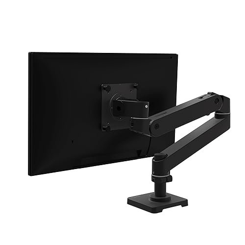 Ergotron – LX Pro Premium Monitor Arm, Single Monitor Desk Mount – fits Flat Curved Ultrawide Computer Monitors up to 34 Inches, 4 to 22 lbs, VESA 75x75mm or 100x100mm – Matte Black Matte Black LX Pro Arm