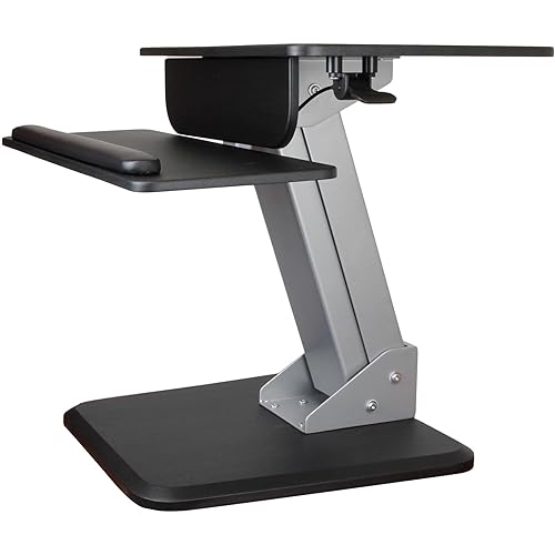 StarTech.com ARMSTS ARMSTS Height Adjustable Standing Desk Converter - Sit Stand Desk with One-finger Adjustment - Ergonomic Desk Regular