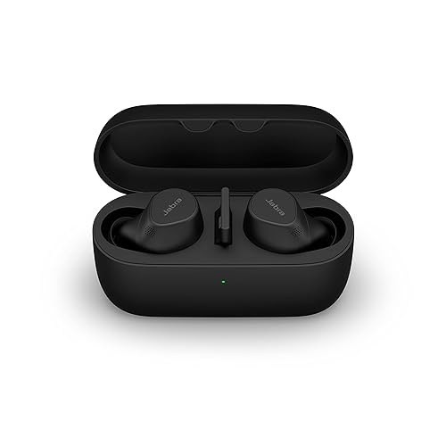 Jabra Evolve2 True Wireless Earbuds - in-Ear Bluetooth Earbuds with Active Noise Cancellation MultiSensor Voice Technology - Certified to Work with Your Virtual Meeting Apps - Black USB-A UC