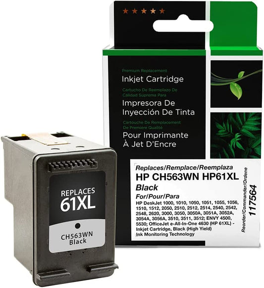 Clover imaging group Clover Remanufactured Ink Cartridge Replacement for HP CH563WN (HP 61XL) | Black | High Yield
