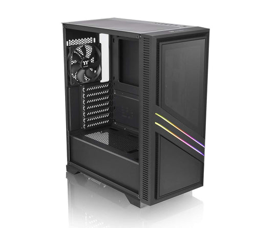 Thermaltake Versa T35 Tempered Glass RGB ATX Case, Black
