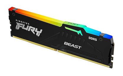 Kingston Fury Beast DDR5 RGB 32GB 5600MT/s DDR5 CL40 DIMM Desktop Gaming Memory Single Module - KF556C40BBA-32