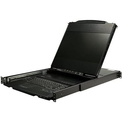 StarTech.com Dual Rail Rackmount KVM Console HD 1080p - Single Port DVI/VGA KVM w/17 LCD Monitor for Server Rack - Fully Featured 1U LCD KVM Drawer w/Cables - USB Support - 44230 MTBF (RKCOND17HD) Console 1.73 (44 mm) x 18.90 (480 mm) x 28.62 (727 mm)