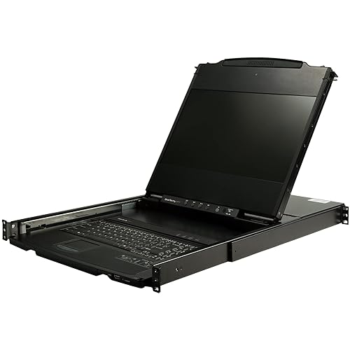 StarTech.com Dual Rail Rackmount KVM Console HD 1080p - Single Port DVI/VGA KVM w/17 LCD Monitor for Server Rack - Fully Featured 1U LCD KVM Drawer w/Cables - USB Support - 44230 MTBF (RKCOND17HD) Console 1.73 (44 mm) x 18.90 (480 mm) x 28.62 (727 mm)