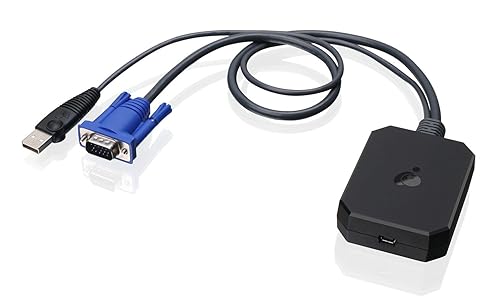 IOGEAR Portable USB Crash Cart Adapter – Plug-N-Play – Programmable Macros and Hotkeys (GUC211V) VGA