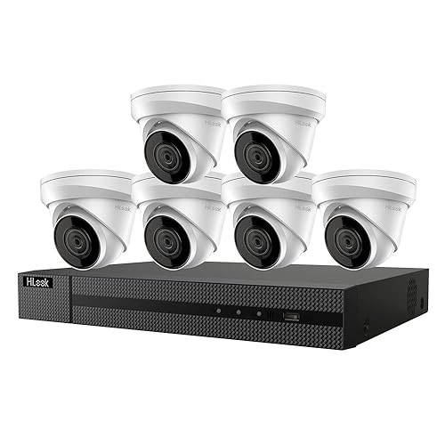 HiLook IK-6288TH-MH/P 8-Channel 4K PoE NVR Kit | 2TB pre-Installed HDD NVR, 2 x SATA for Additional Storage (up to 8TB per HDD), IP67 Rated